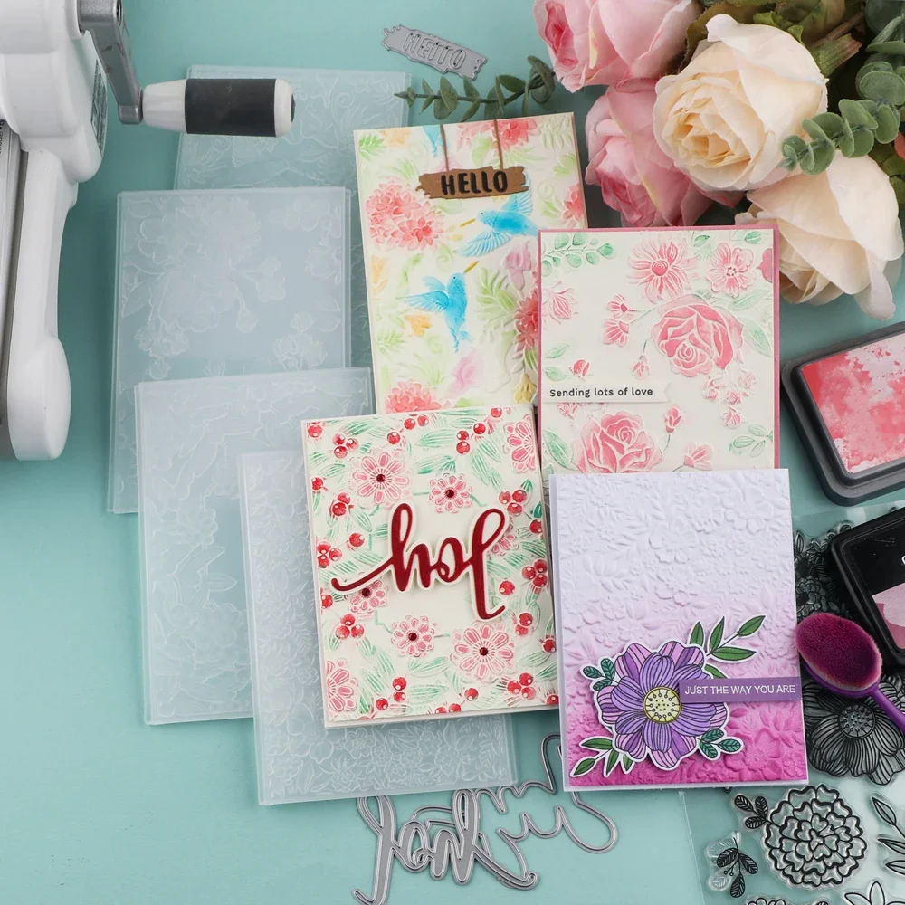 Папка с 3D тиснением гигантских деревьев мозаичная текстура разные цветы