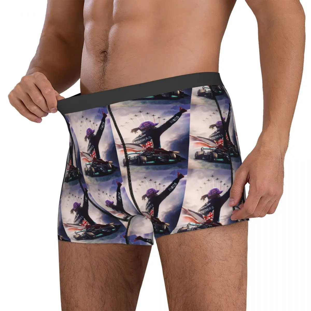 Трусы-боксеры шорты Glory_Lewis Hamilton_Art-F1 2024 мужские трусы удобное нижнее белье для
