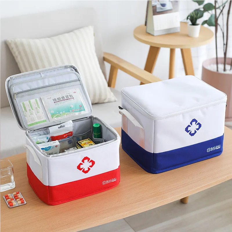 

Large-capacity Medical Box, Multi-layer Portable First Aid and Epidemic Prevention Bag, Household Emergency Medicine Medical Box
