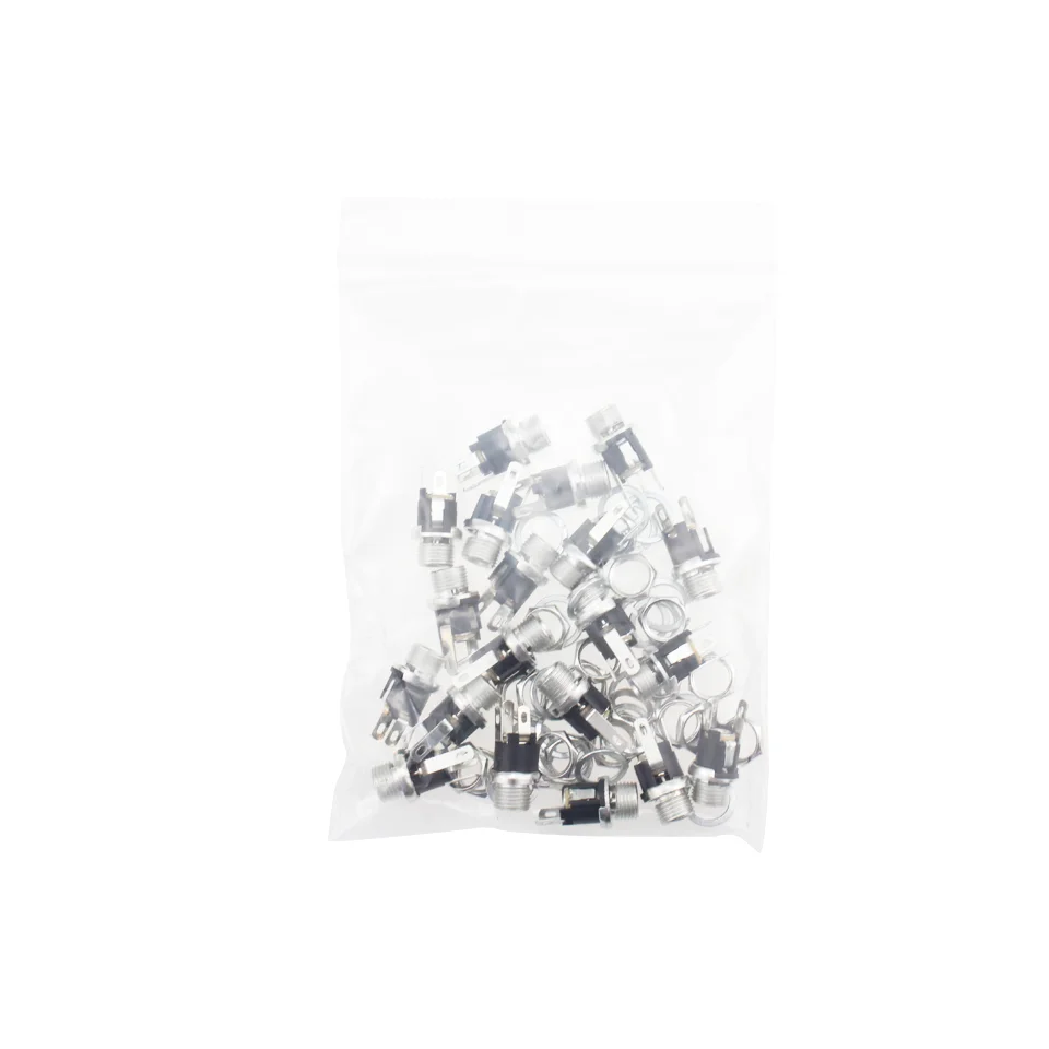 DC025M DC power socket 5.52.1MM с винтовой гайкой
