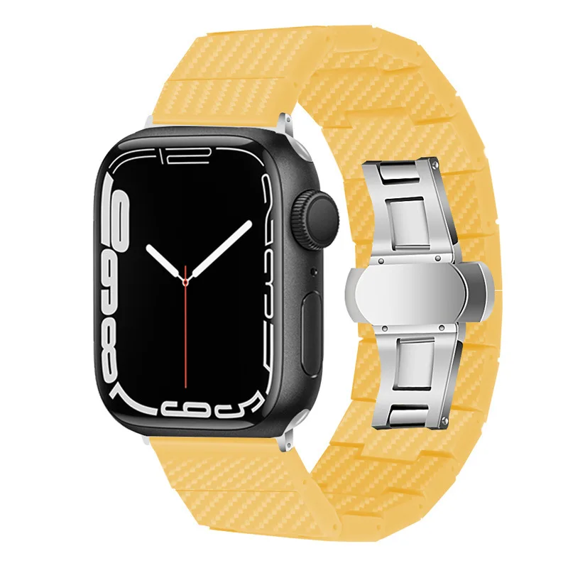 carbon fiber for Apple watch band 45mm 41mm 44mm 42mm 40mm 38mm bracelet wrist belt Iwatch series 7 6 5 4 3 SE watch Accessories