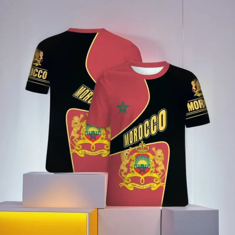 Футболки Марокко с эмблемой марокканского флага и 3D принтом для мужчин женщин