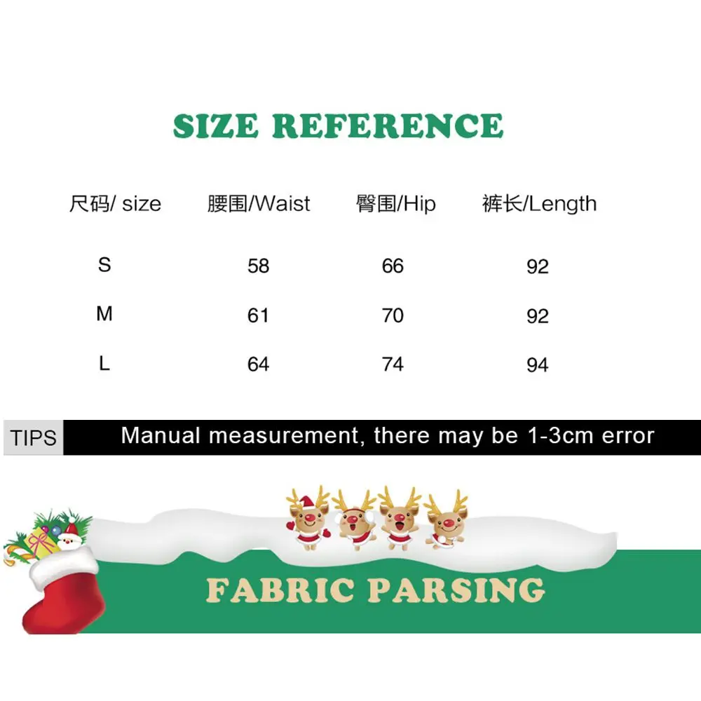 Fashion Dress Women Clothing Accessories Christmas Leggings Yoga Pants Stretchy Tights Trouser High Waist Sleepwear images - 6