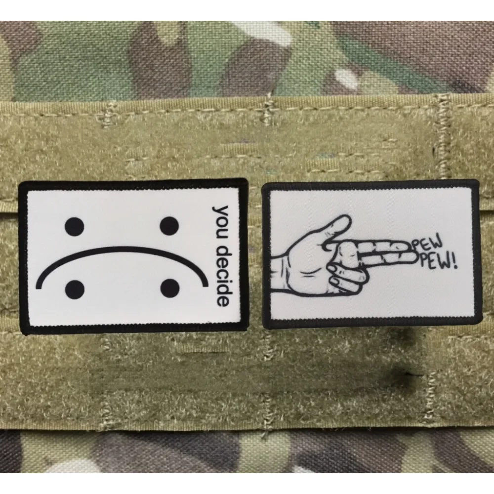 Креативная нашивка с принтом жеста счастливый или печальный вы решите себя