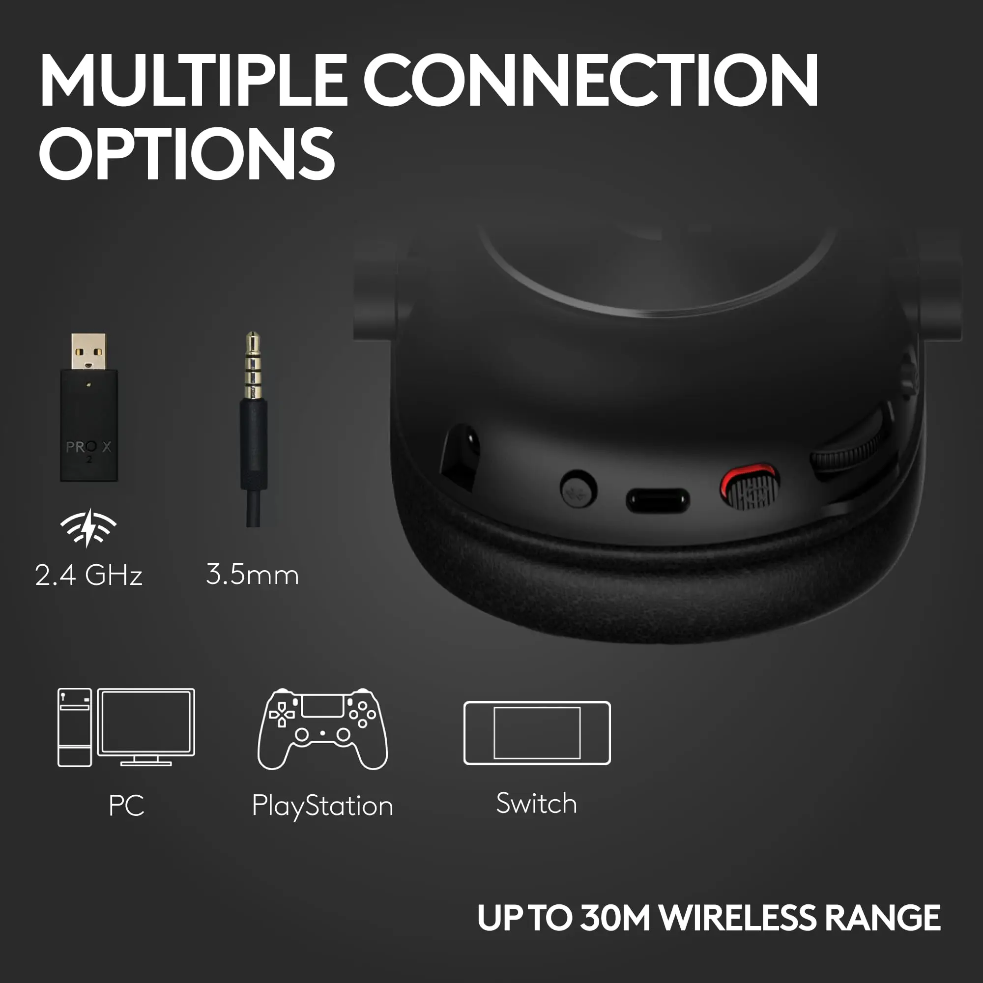 Фото Беспроводная гарнитура Logitech G PRO X 2 с микрофоном, 50-мм графеновыми динамиками, трехрежимным подключением Lightspeed, шумоподавлением, для киберспорта, игровые наушники №5