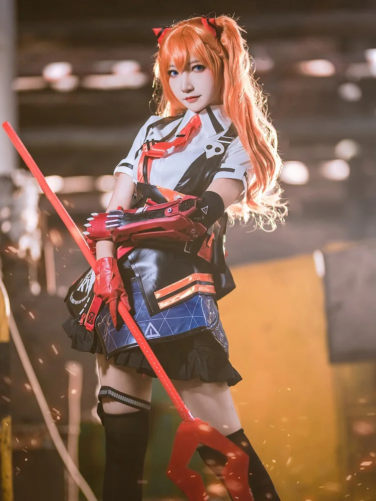 UWOWO Asuka Cosplay Honkai Impact 3 Asukaa Langley Soryuu Cosplay Game Costume Shirt Skirt Outfits Halloween Carnival