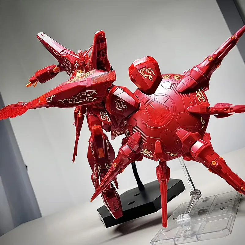 Фото Конструктор Bandai MG 1/100 Гандам Провиденс, контрастные цвета, прозрачный красный - Гандам SEED, фигурки, аниме-игрушки, оригинальная коробка №5