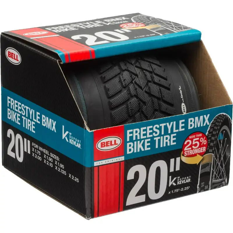 

Super Tough BMX Tire with Kevlar Layer, 20" Black - Suitable for Fast, Responsive and Durable Riding Experience.