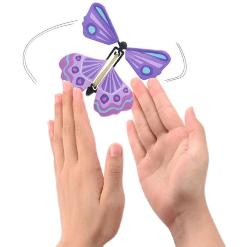 Magic Wind Up Flying Butterfly in the Book Rubber Band Powered Magic Fairy Flying Toy Great Surprise Gift Party Favor images - 6