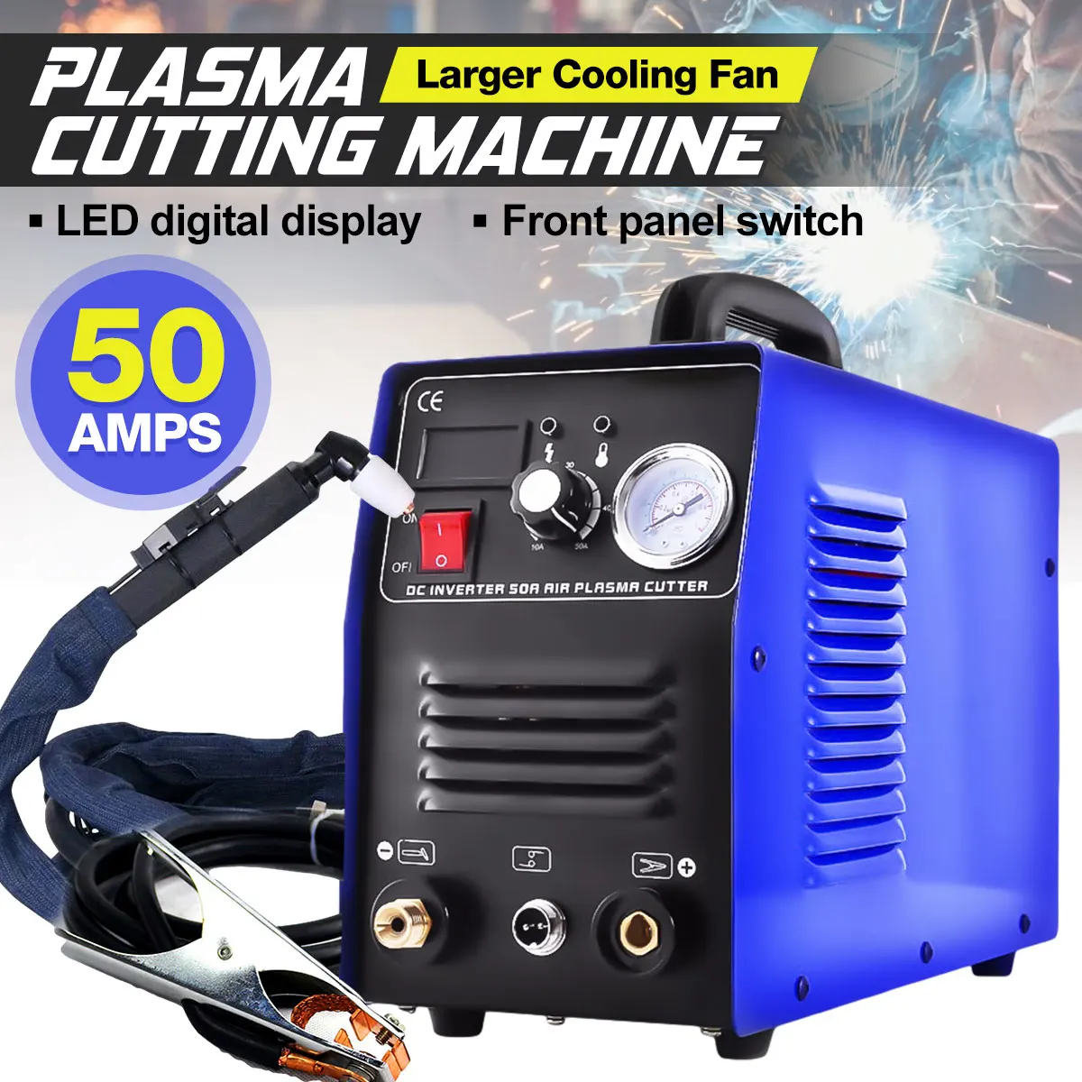 

CT50 5.5KV Plasma Cutter 1-12mm Plasma Cutter Digital Control Plasma Cutting Machine Cutting Thickness AC 220V