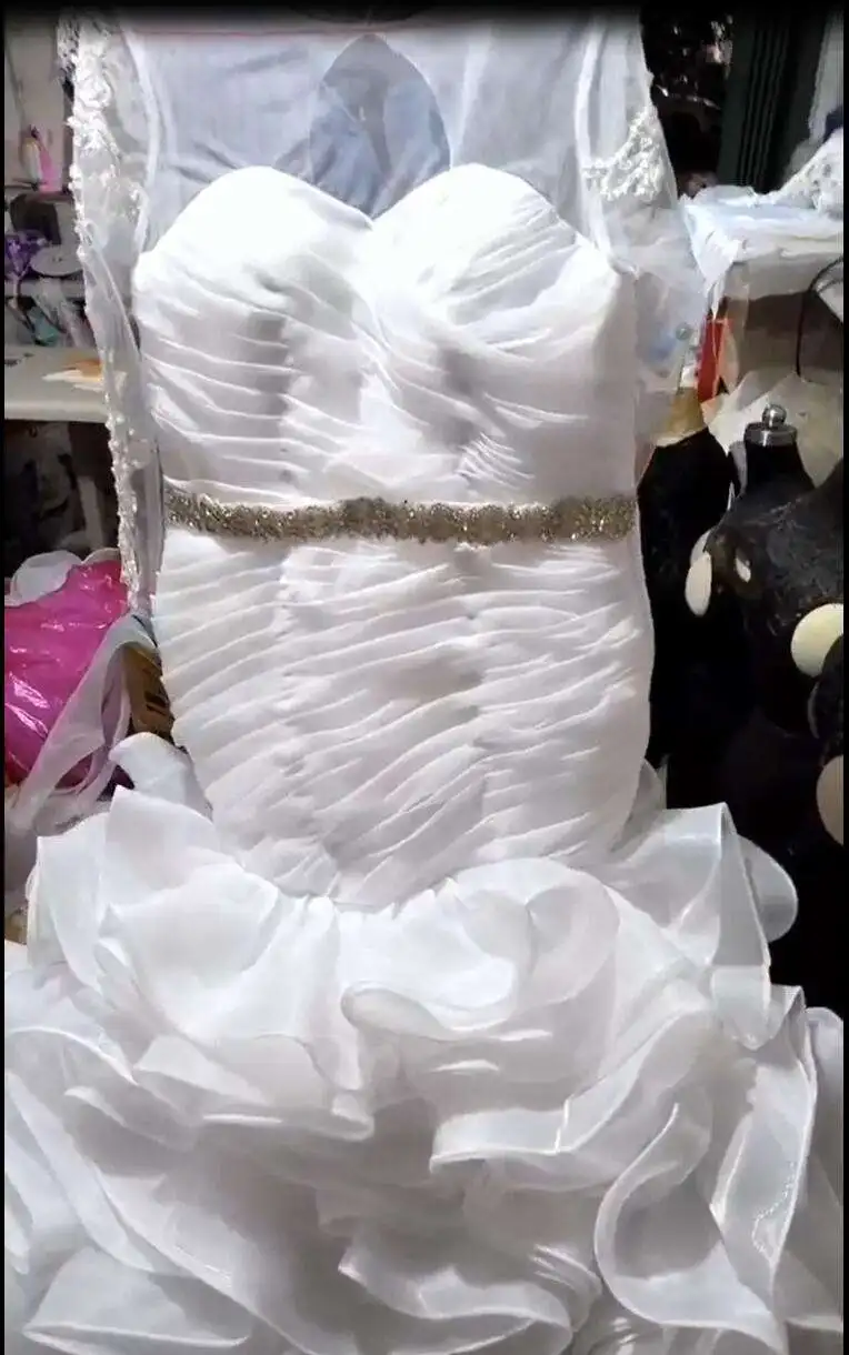 Свадебное платье Well Desigh Sweetheart с поясом из бисера и длинными рукавами куртка Robe De