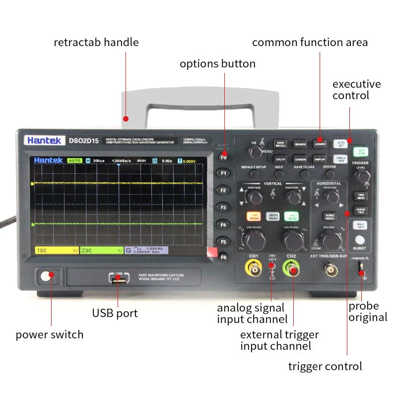 Цифровой генератор Hantek DSO2C10 DSO2D15 DSO2D10 DSO2C15