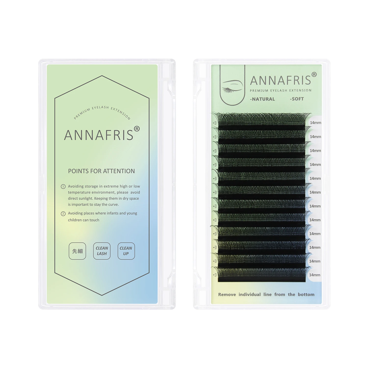 Ресницы Накладные ANNAFRIS LLUM 3D W, натуральные, мягкие, автоматические, для наращивания (art.: 3920bf9b460df) - 3920bf9b460df