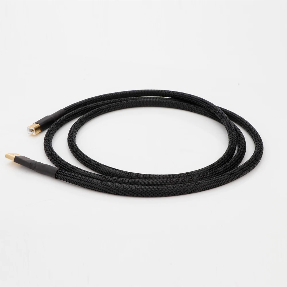 Фото Hifi Высокое качество USB кабель Тип A к типу B линия передачи данных для DAC декодер звуковая карта аудио 2,0 кабель DAC линии передачи данных №3