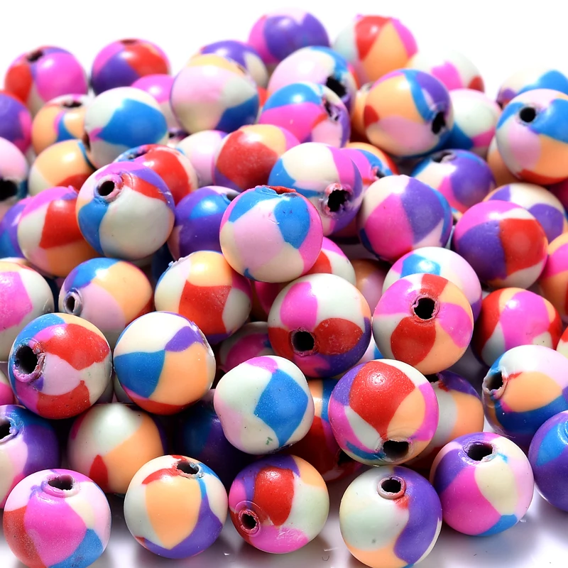 

50/100/150Pcs/Pack 8mm Color Round Polymer Clay Beads Loose Spacer Beads For Jewelry Making Bracelet Charms Handmade Accessories