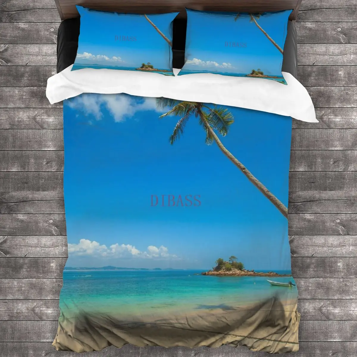 

Мягкий чехол с тропическими пальмами и 2 наволочками, пододеяльник с застежкой-молнией, одеяло большого размера