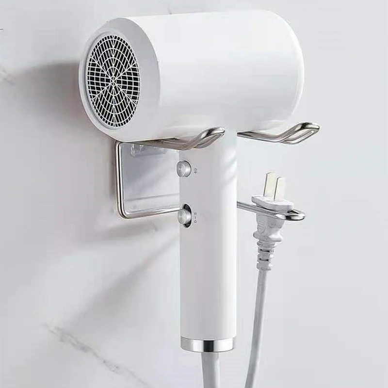 

Настенная стойка-органайзер для выпрямления волос, сушилки, держатель, стеллаж для хранения для ванной, органайзер, коробка для хранения, по...