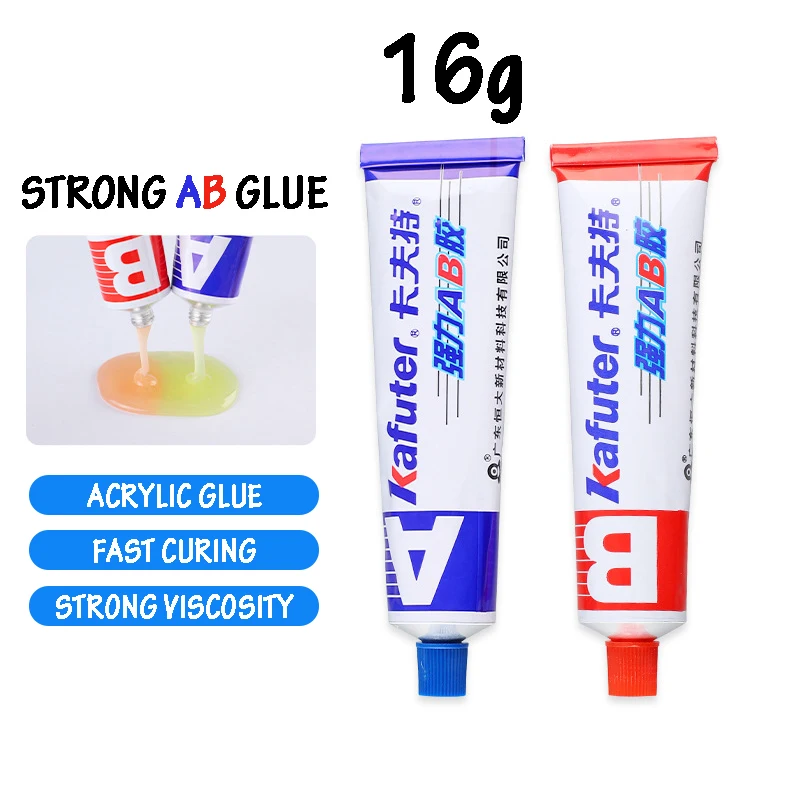 

16g Ab Glue Stainless Steel Aluminum Alloy Glass Plastic Wood Ceramic Marble Strong And Quick-Drying Acrylic Structural Adhesive