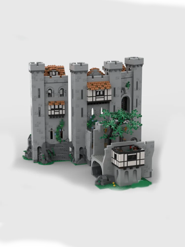 Модель крепсы Moc строительные кирпичи рыцарь льва замок технология расширения