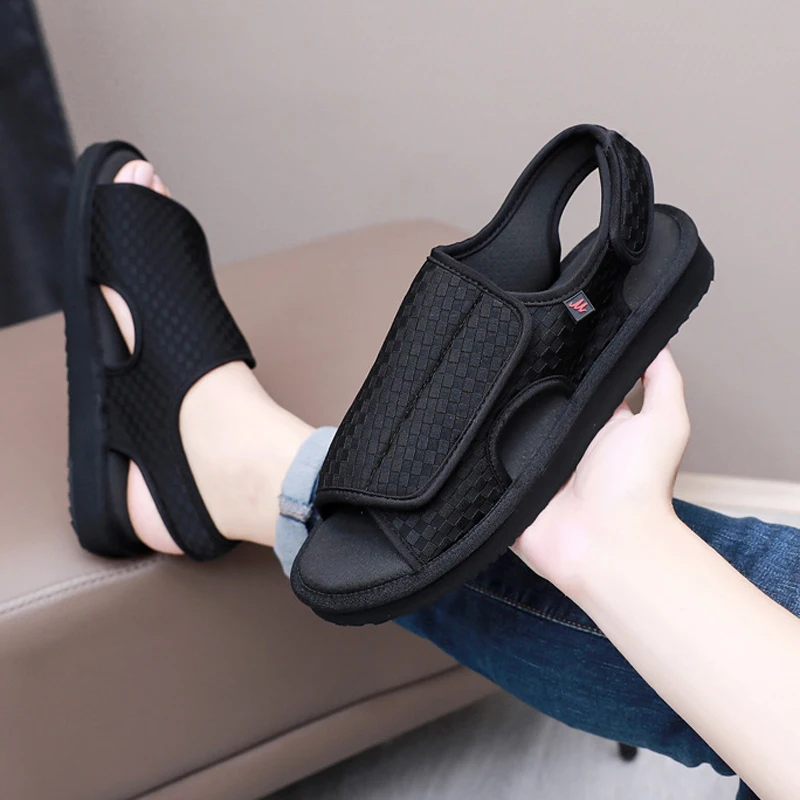 Регулируемая широкая обувь для пожилых людей унисекс дышащая подходит мужчин и