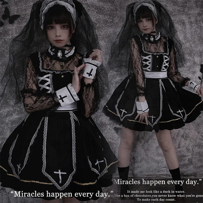 

Lolita Skirt Dark Dresses Lolita Halloween Costume cos gothic dress Lolita