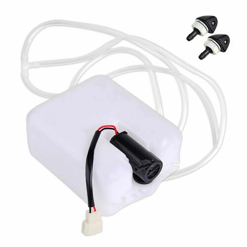

Car Windshield Washer Kit Clean Cleaner Reservoir Bottle Tank With Pump 12V 2 Pin Universal