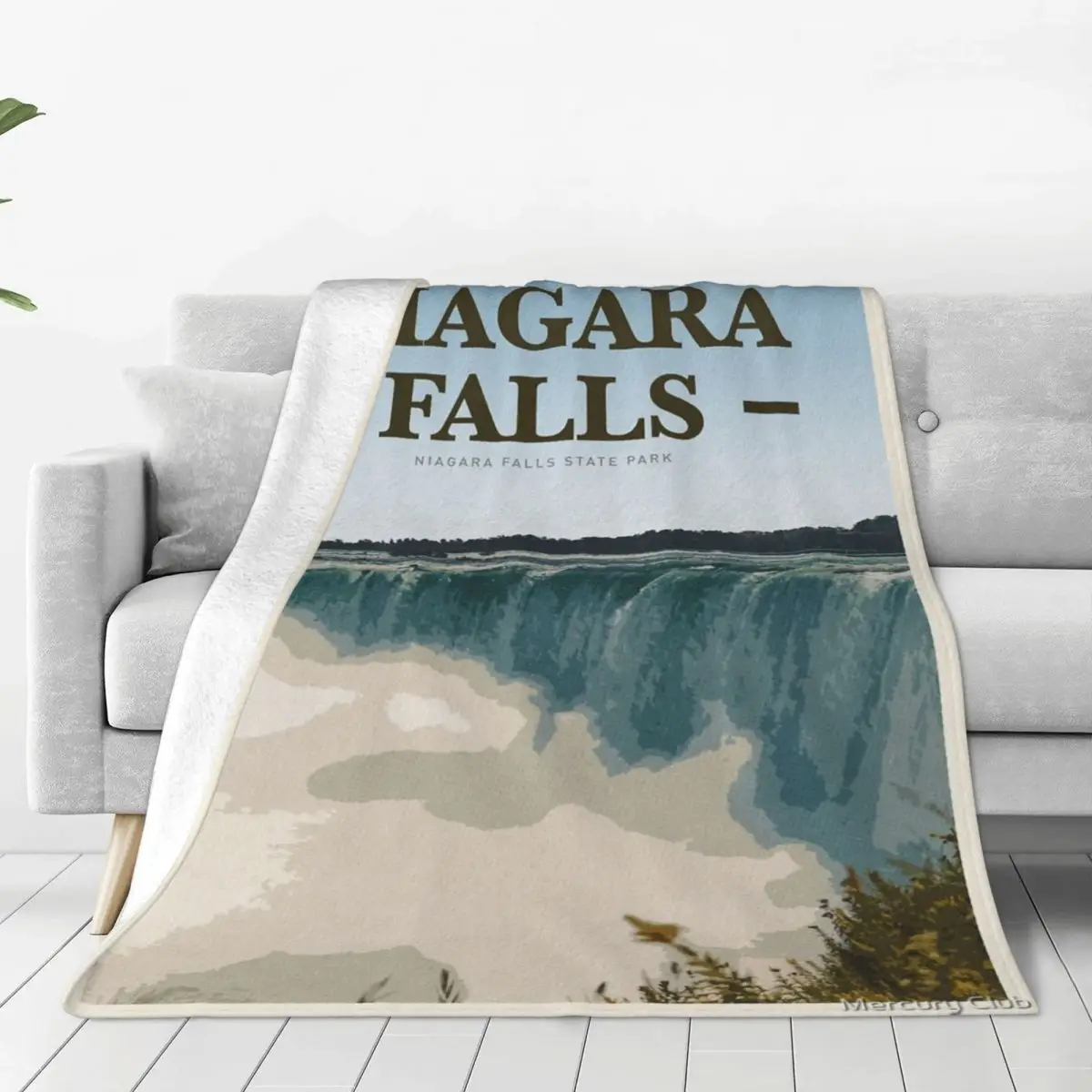 Посетите одеяло из Ниагара Фолз покрывало на кровать наружные покрывала
