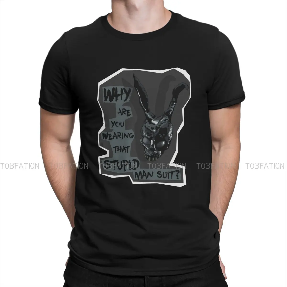 

Шуточная Мужская футболка Donnie Darko, модная футболка Фрэнка, кролика из 100% хлопка, уличная одежда в стиле Харадзюку, новый тренд