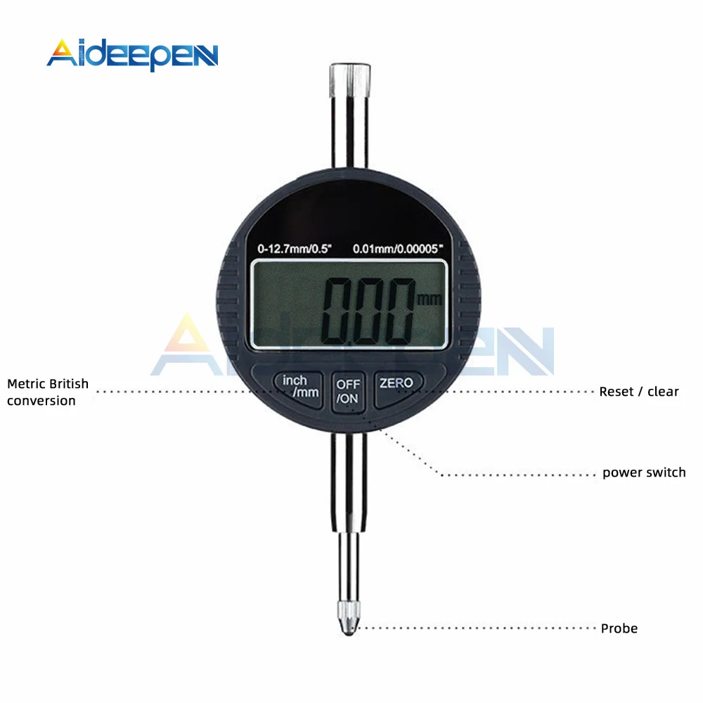 Электронный толщиномер цифровой микрометр 0-12 7 мм 0 001 00005 дюйма