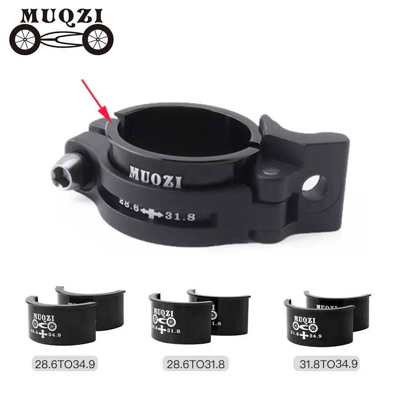 

MUQZI Bicycle Front Derailleur Adapter 28.6/31.8 To 31.8/34.9 MM MTB Road Bike Conversion Shim For Front Switch Bike Accessories