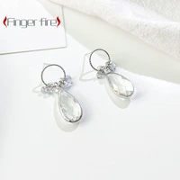 fashion silver plated lace pendant white female earrings anniversary gift beach party jewelry working noble