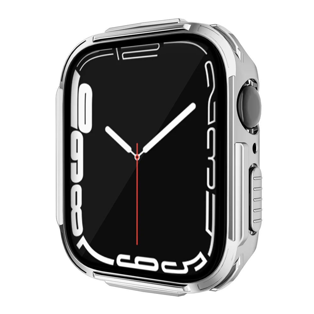

Cover for Apple Watch 45mm 41mm 44mm 40mm Protective Case Hard PC Bumper Frame for iwatch series 7 se 6 5 4 Glass Film Case