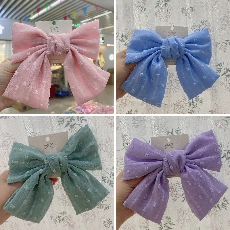 

Han Edition Bow Spring Clip Hairpin Web Celebrity Summer New Hot Style Wholesale Head Hair Pin Hair Accessories AFS192