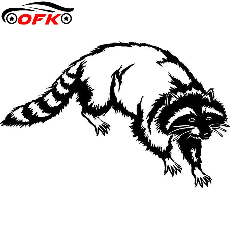 

Raccoon Tree Animal Tail Hat Coon Dog Hunting Vinyl Decal Car Sticker Accessories Black/Sliver 15.2*9.8CM
