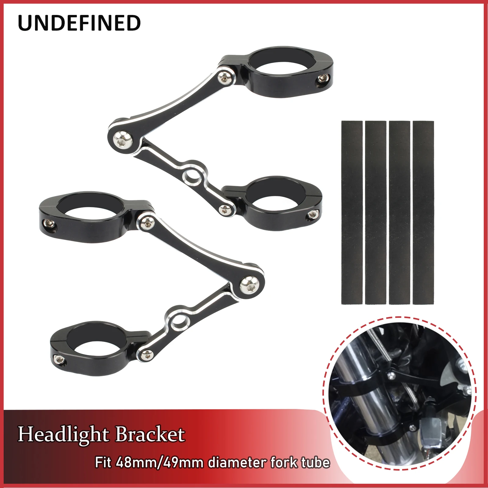 

Universal Motorcycle Headlight Bracket Mount Clamp Fork Tube Holder Black 48mm 49mm For Harley Cafe Racer Chopper Bobber Parts