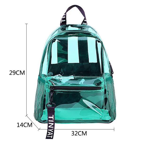 

Fashion Clear PVC Women Backpack New Trend Transparent Solid Backpack Travel School Backpack Bag for Girls Child Mochila