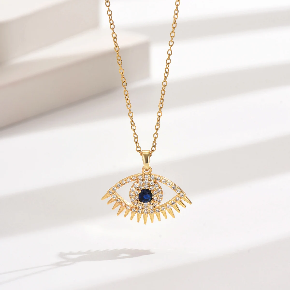 Модное Ожерелье С Подвеской В Виде Конского Глаза Кубическим Цирконием Для