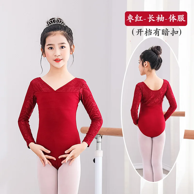 

Girls Long/Short Sleeve Black Dance Leotard Lace Kids Children Ballet Gymnastics Swimsuit For Dancing Toddler Clothing Dancewear