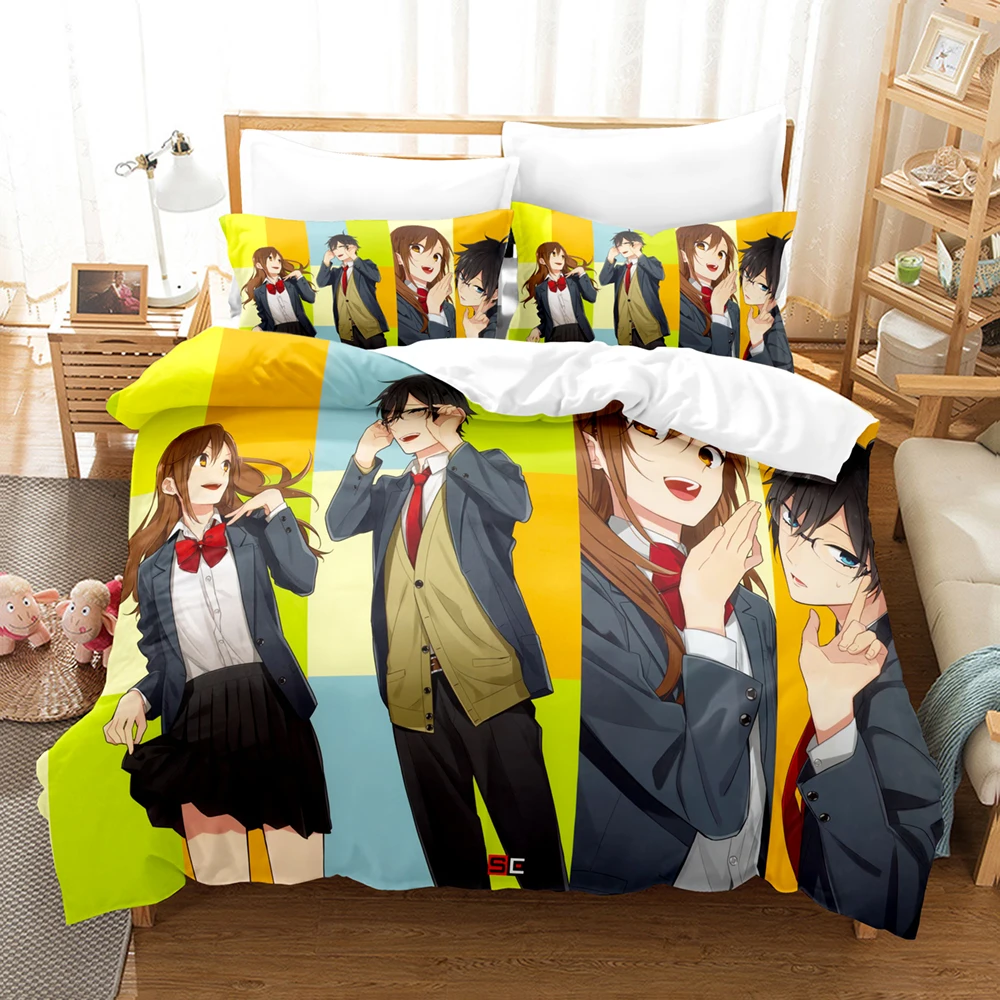 Фото Комплект постельного белья 3D Hori and Miyamura, комплект с пододеяльником и наволочкой, двуспальный комплект постельного белья для двуспальной кровати №2