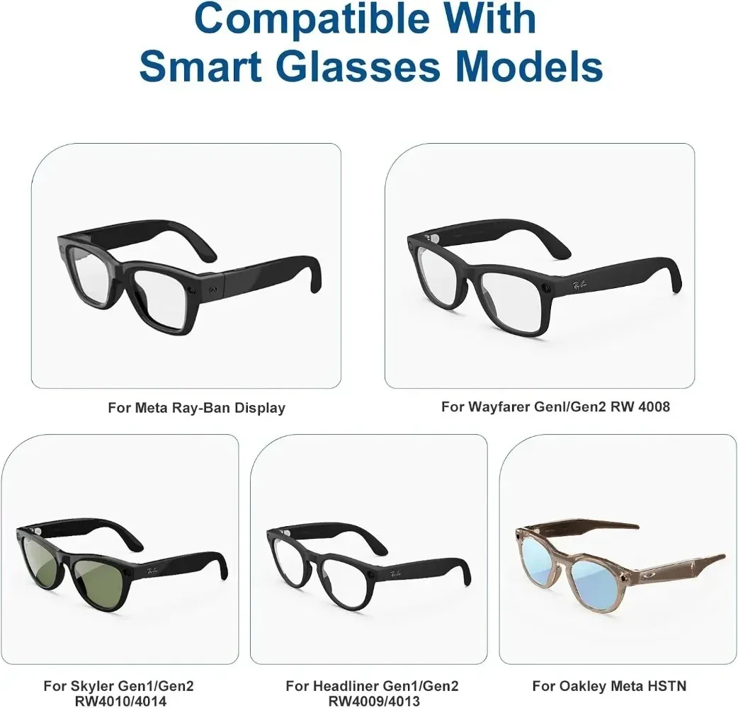 Фото Светозащитные накладки для очков Ray-Ban Meta 2 (Way-farer/Headliner/Skyler) с регулируемым светозащитным фильтром и функцией приватности №5