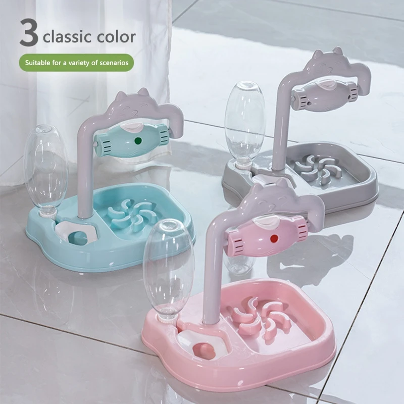 

Pet Food Feeder Automatic Drinking Fountain Dog Cat Dispenser Slow Pet Foods Feeding Toys Anti Choke Dog Slow Feeder Bowl