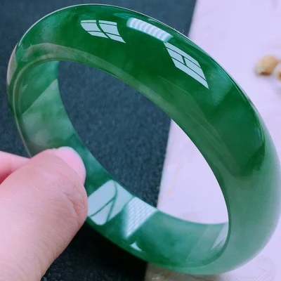 

Zheru ювелирные изделия натуральный Изумрудный зеленый браслет 54 мм-64 мм элегантные принцессы ювелирные изделия лучший подарок для девушки д...