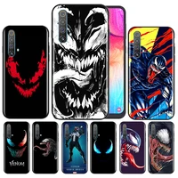 marvel venom dark hero phone case for oppo reno 7 6 5 4 3 se z f pro plus 4g 5g black silicone tpu cover