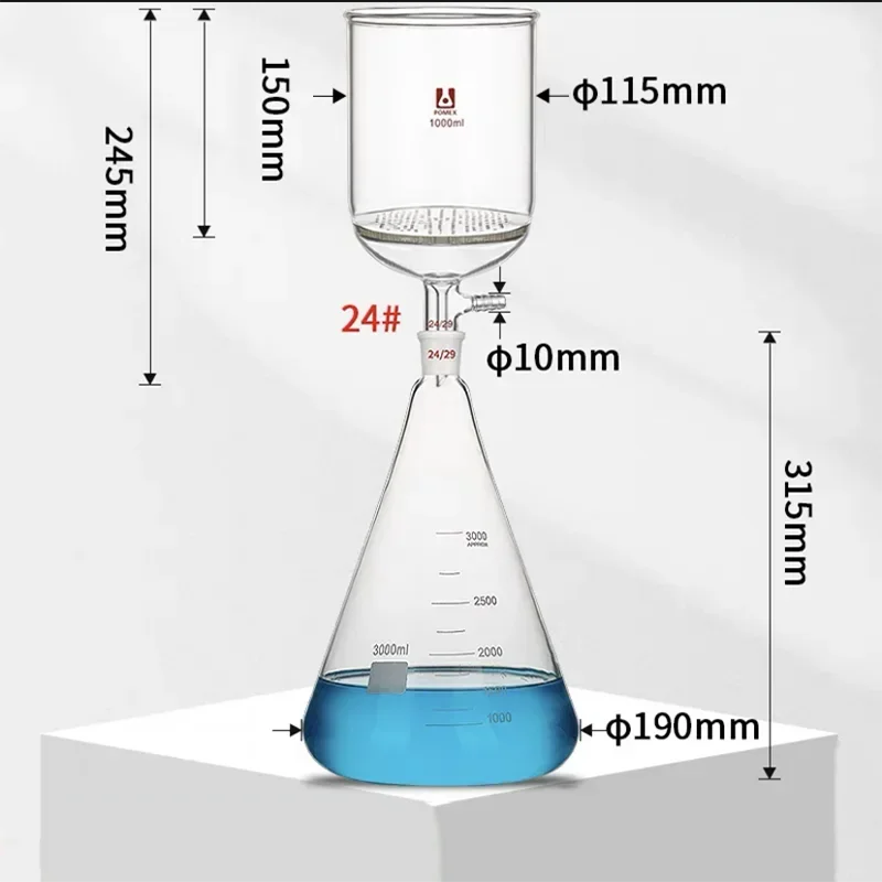 Блок аппарата для вакуумной фильтрации многолуночный стеклянный песчаный