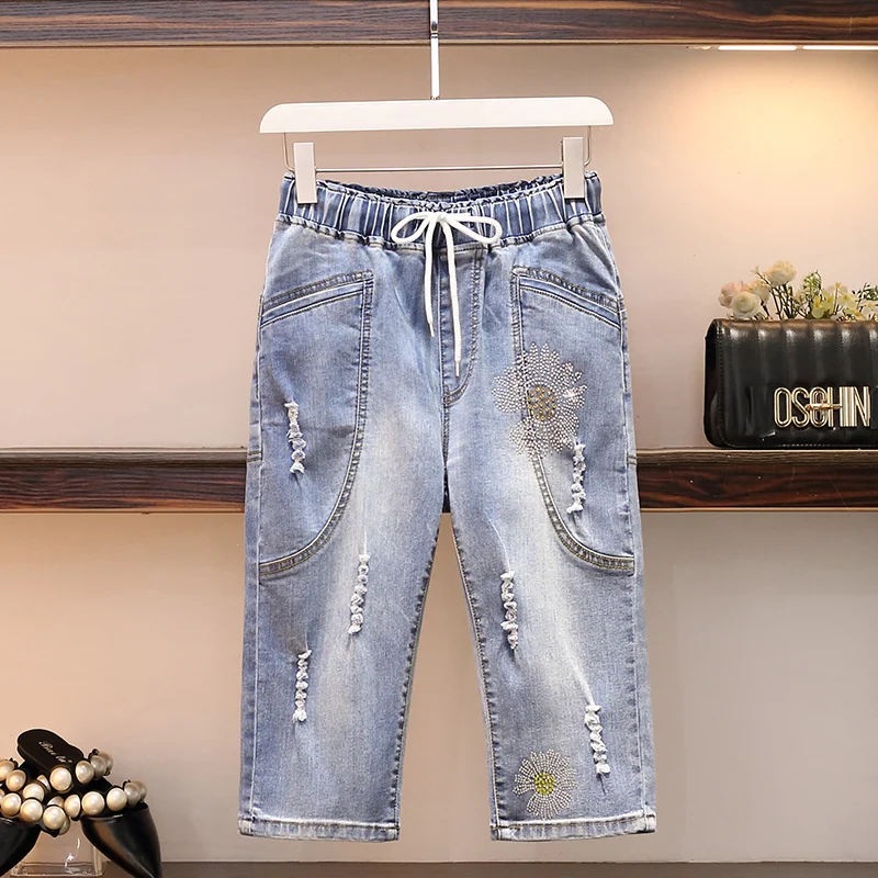 

Elastic Waist Denim Spring Autumn Winter 2022 Korean Fashion Women'S Cargo Baggy Pants Harajuku Female Clothing High Waist