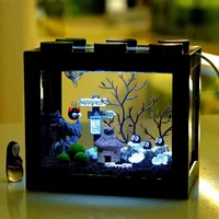 small particle building block fish tropical animals tank compatible moc diy mininatures model creative gift bricks kid toys