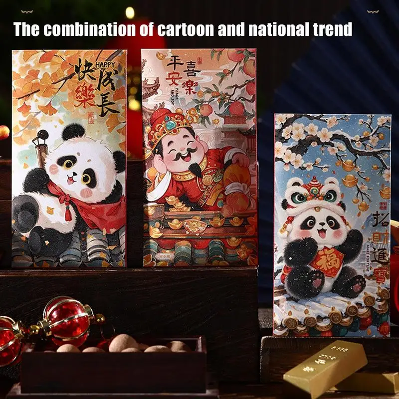 Красные конверты на китайский Новый год 6X Hong Bao красные легкие для денег