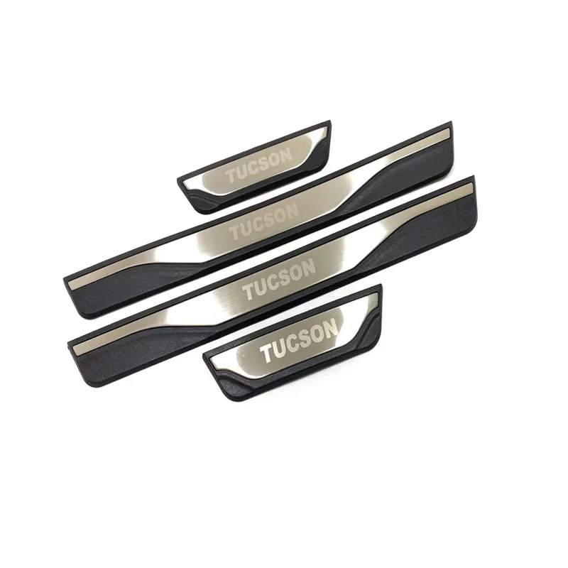 

For Hyundai Tucson Accessory 2015-2020 Stainless Car Door Sill Kick Scuff Plate Protector Trim Cover Pedal Guard