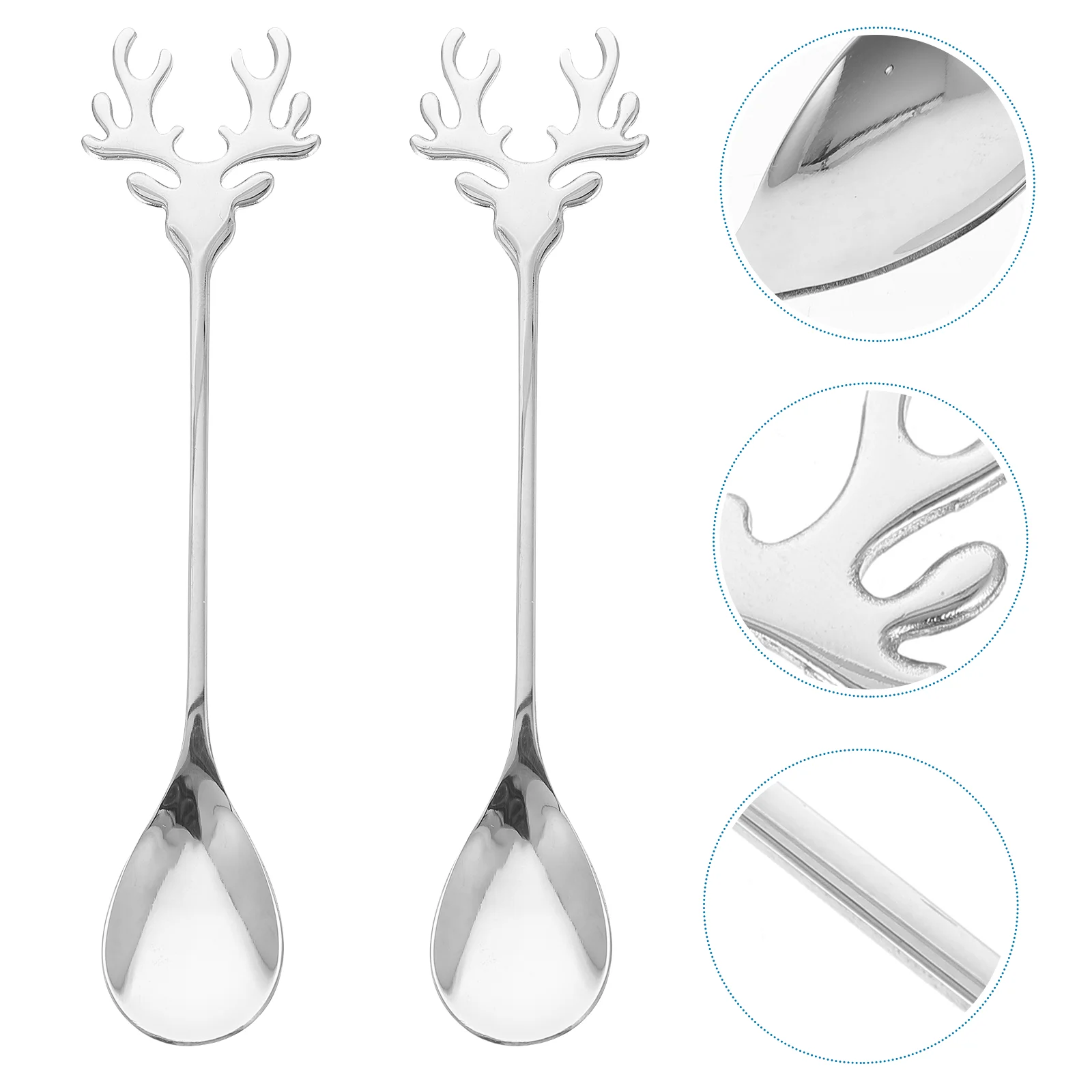 

Spoon Spoons Coffee Metal Cocktail Stirring Teaspoons Ice Cream Stir Xmas Holiday Mixing Sugar Bar Honey Tablespoons Christmas