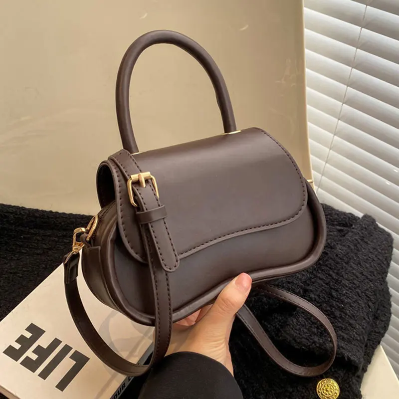 

2023 Trendy Women Handbags New All-Match PU Leather Messenger Bag Vintage Commute Ladies Shoulder Bags
